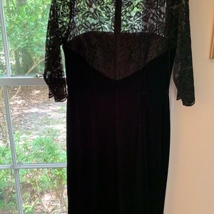 Beautiful black velvet/lace dress.
